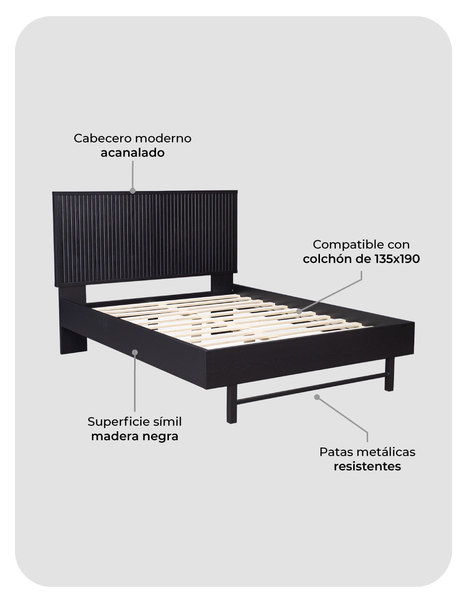 Base para cama armable de MDF Queen Size 4