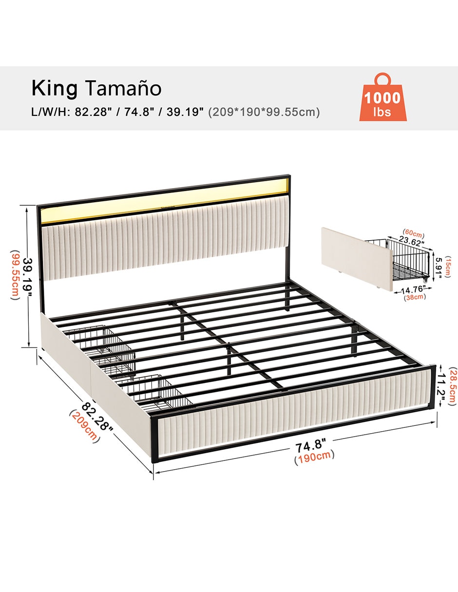 Base para cama armable King Size 9