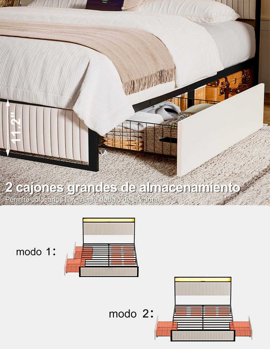Base para cama armable King Size 6