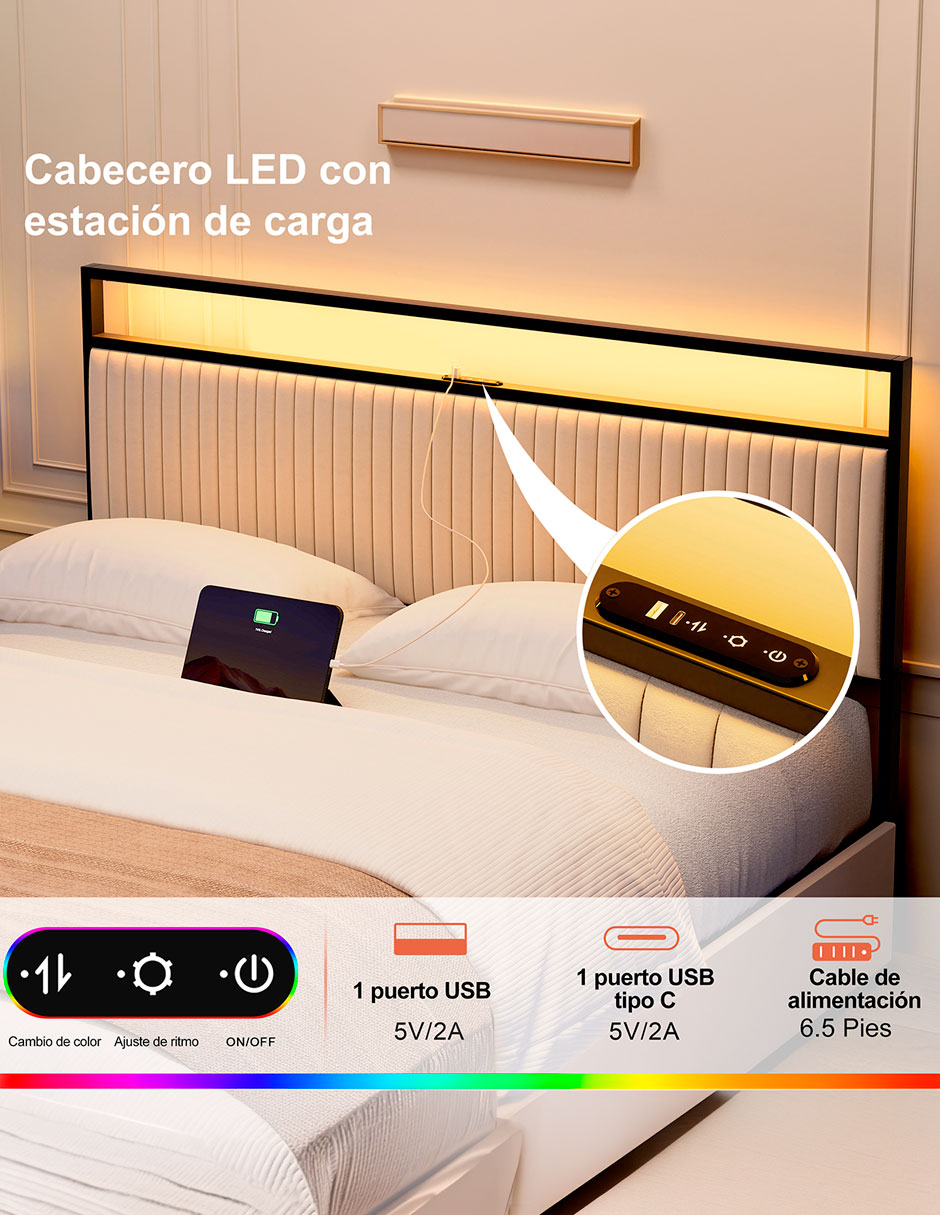 Base para cama armable King Size 7