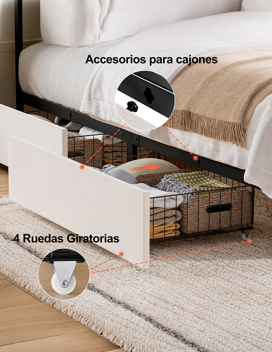 Base para cama armable King Size 8