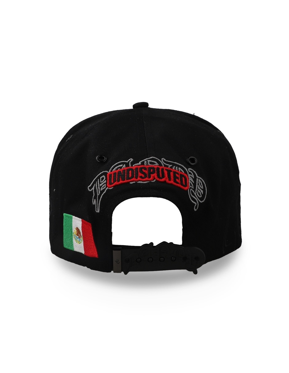 Gorra visera curva snapback Dandy Hats Canelo Undisputed Negra Unitalla para adulto 4