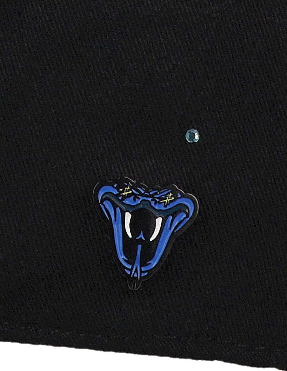 Gorra visera curva snapback Cash Only Blue Snake Negro Unitalla para adulto 4