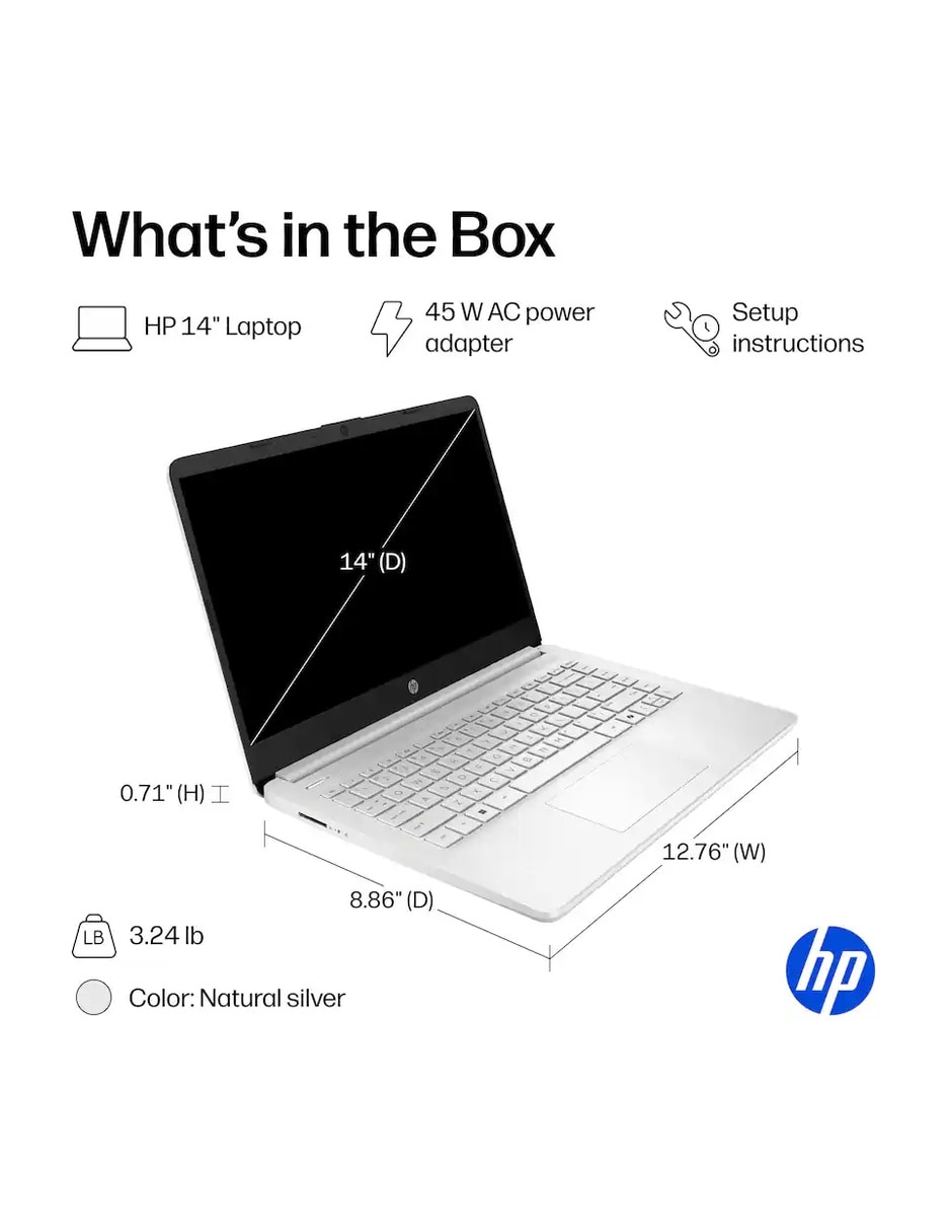 Laptop 14 pulgadas Full HD Intel N95 Graphics 620 4 GB RAM 5