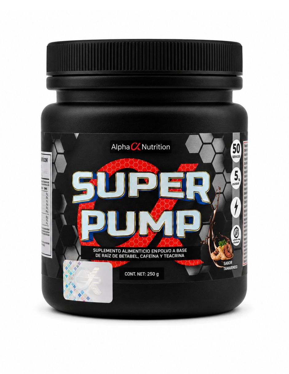 Energizante Preentreno super pump con betabel sabor mora azul
