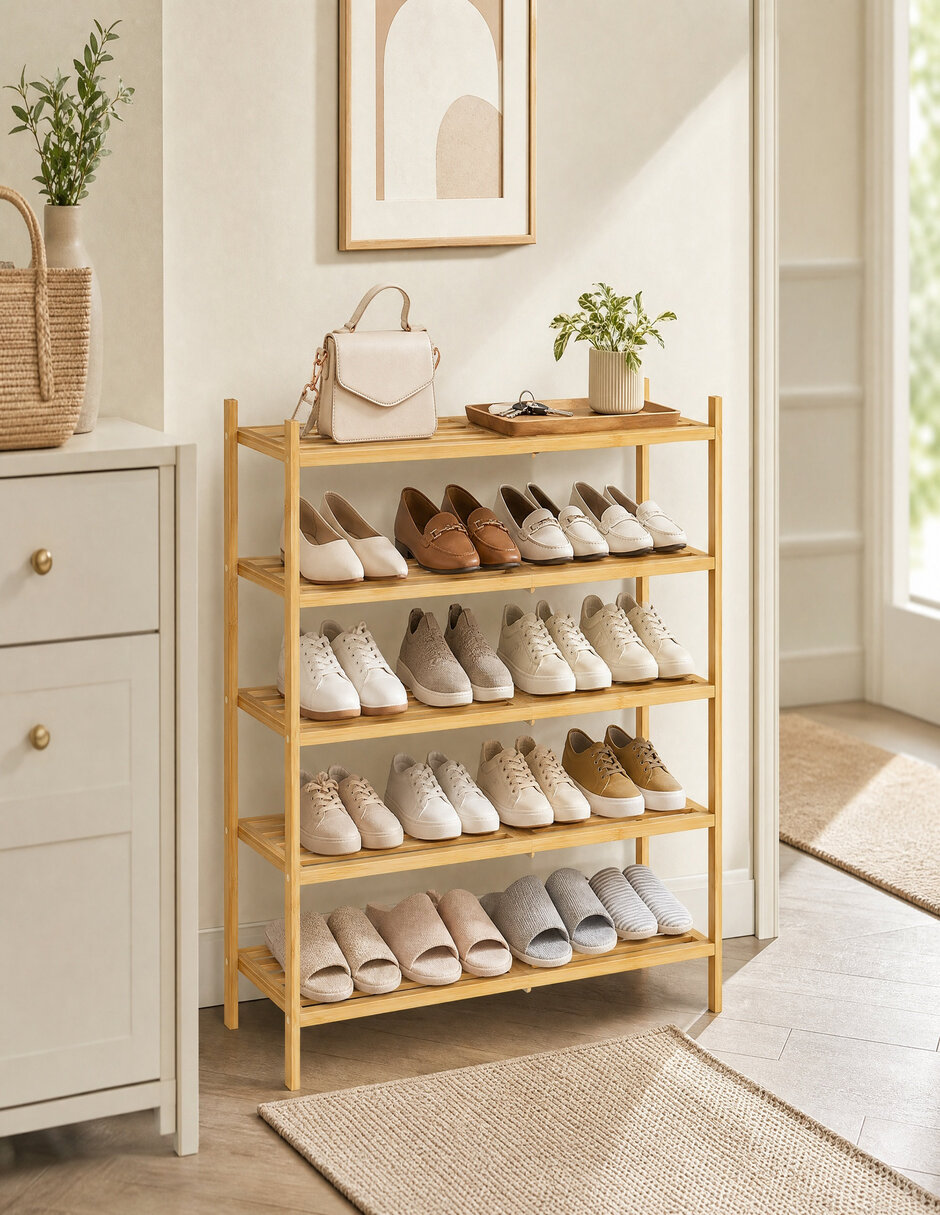 Zapatera armable SONGMICS HOME Bambou para 20 pares de zapatos