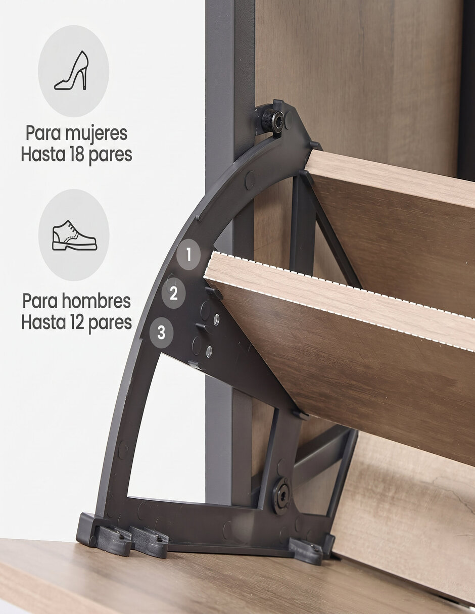 Zapatera armable Barnet para 18 pares de zapatos 3