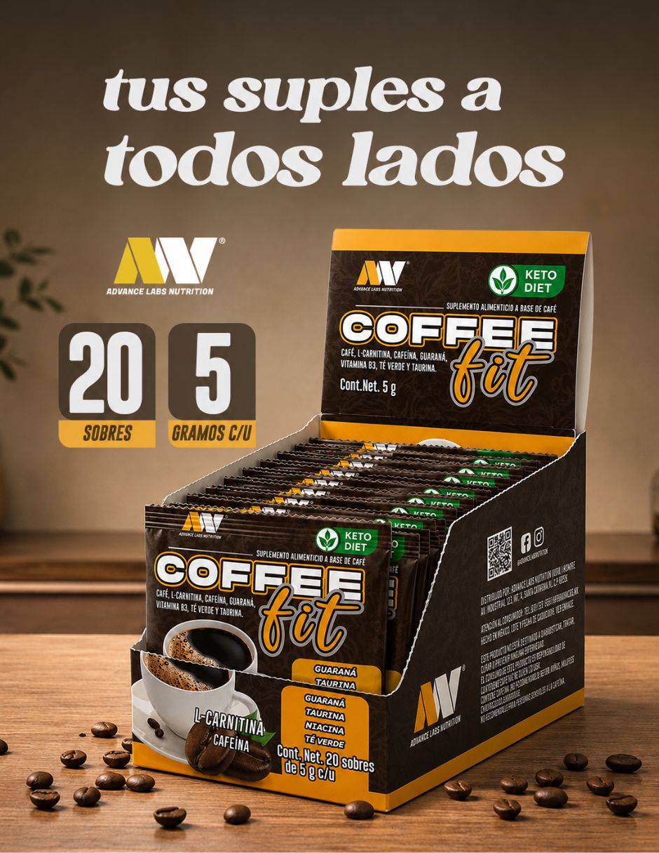 Energizante Coffee fit con cafeína sabor café 2