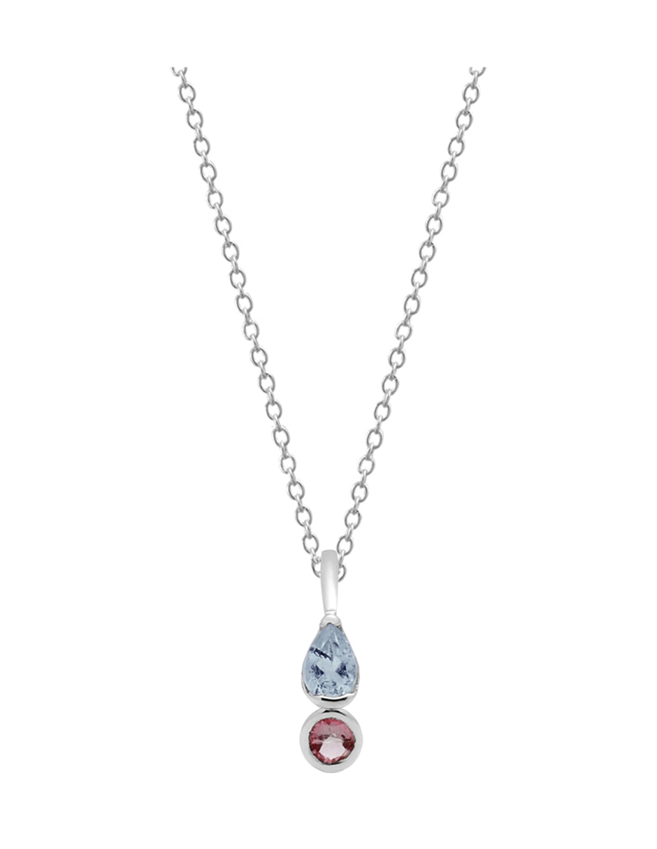 Collar con dije iris de plata p 925 Collar con dije iris de plata p 925