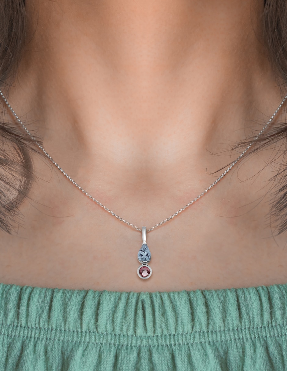 Collar con dije iris de plata p 925 3