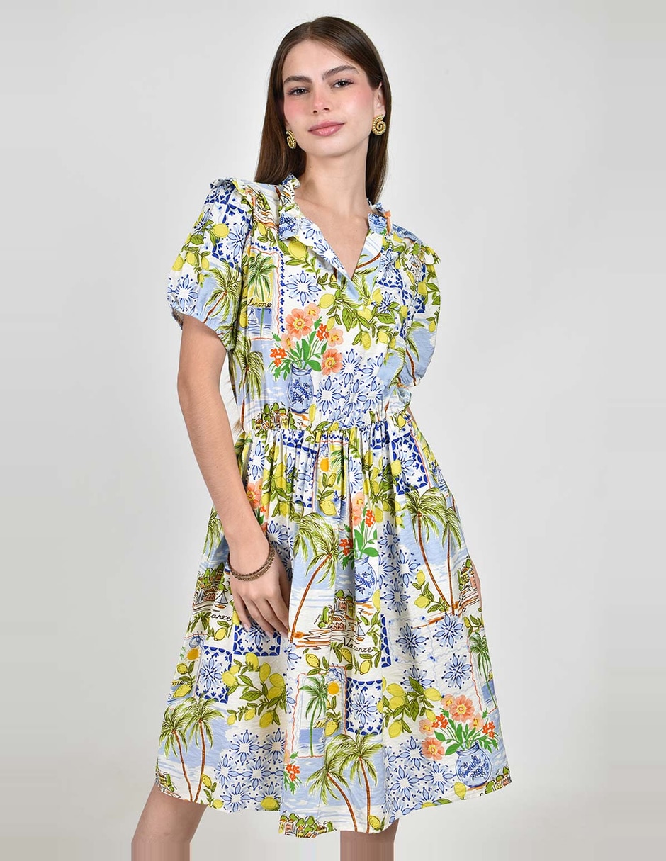 Vestido a la rodilla casual roman fashion para mujer