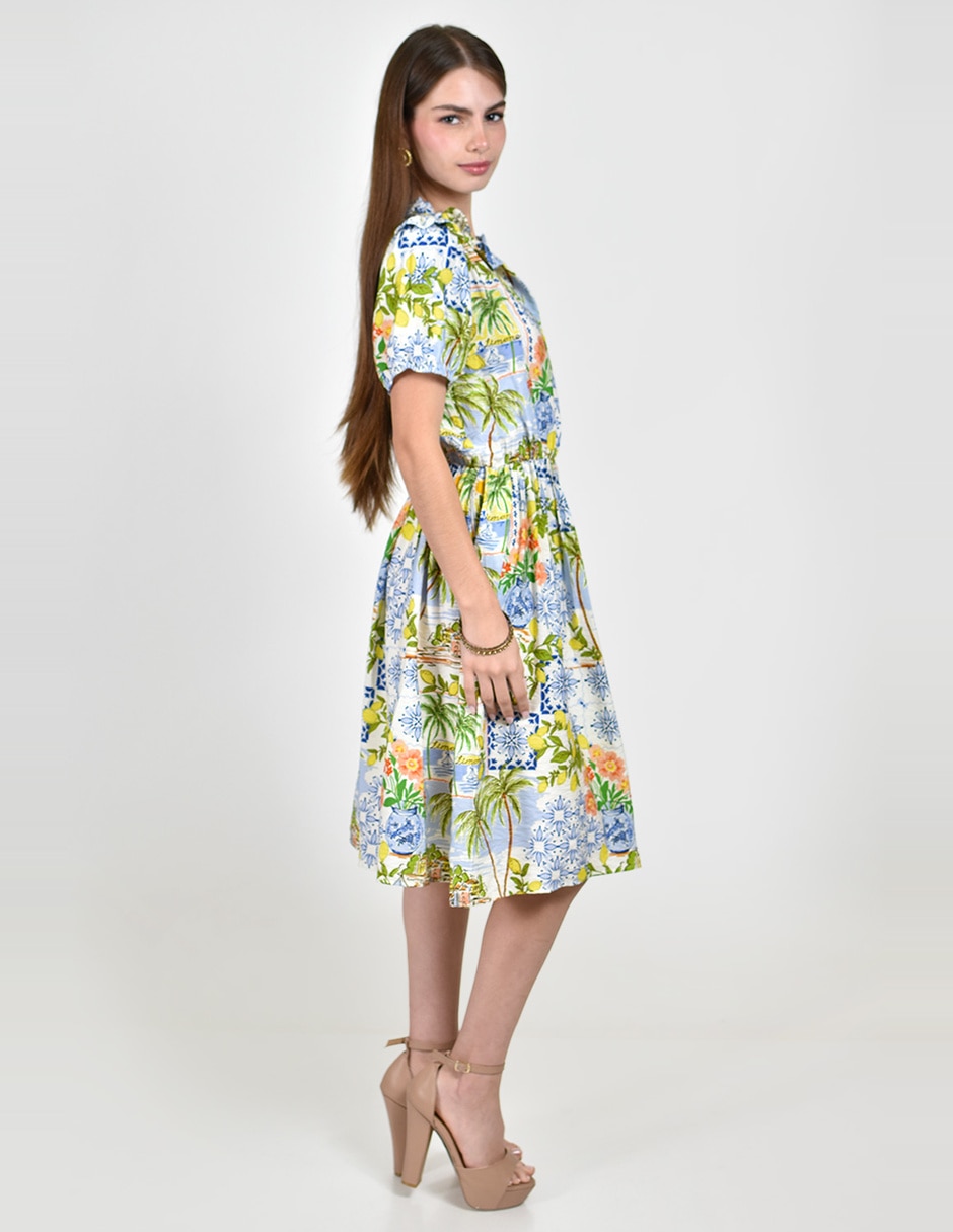 Vestido a la rodilla casual roman fashion para mujer