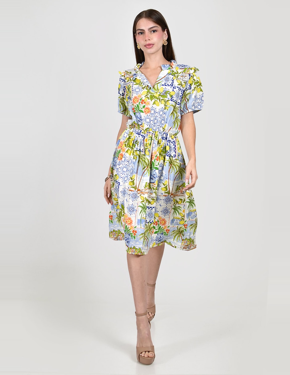 Vestido a la rodilla casual roman fashion para mujer