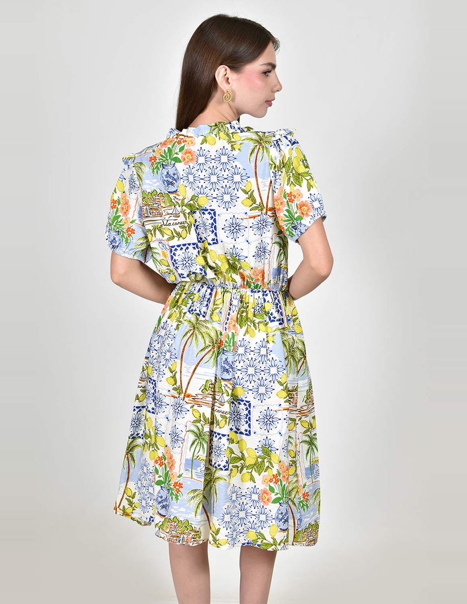 Vestido a la rodilla casual roman fashion para mujer