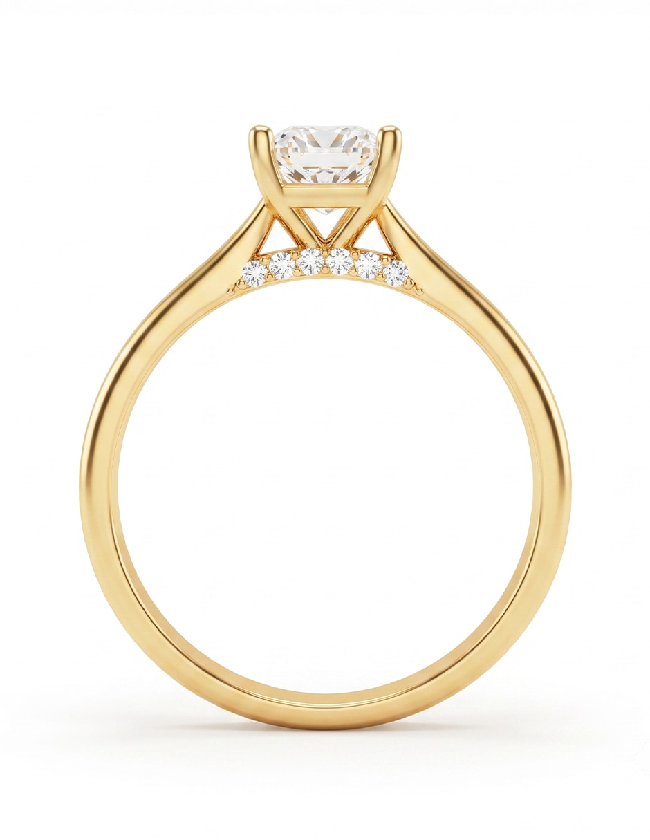 Anillo de compromiso de oro 14 k 4