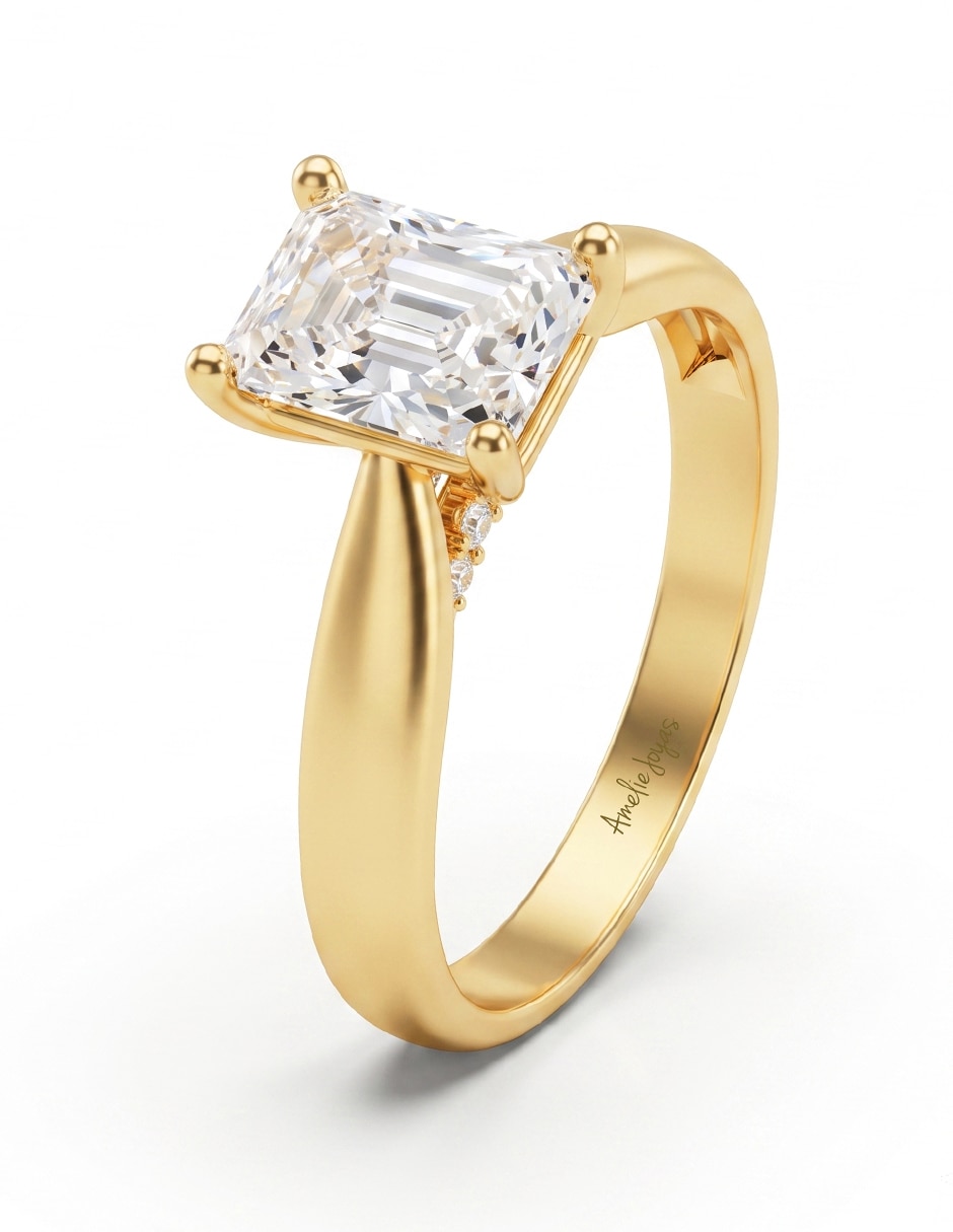 Anillo de compromiso de oro 18 k 2