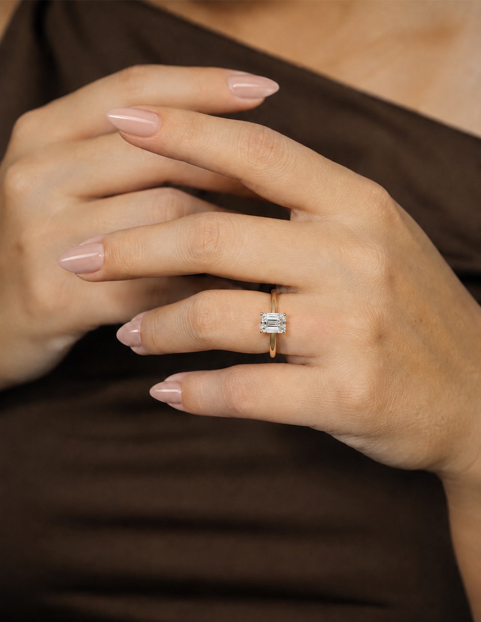 Anillo de compromiso de oro 18 k 5
