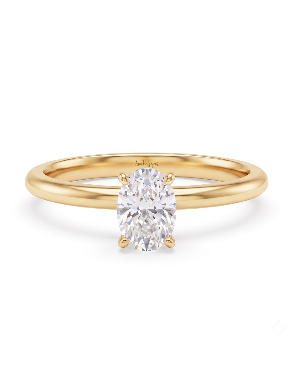Anillo de compromiso de oro 14 k Anillo de compromiso de oro 14 k