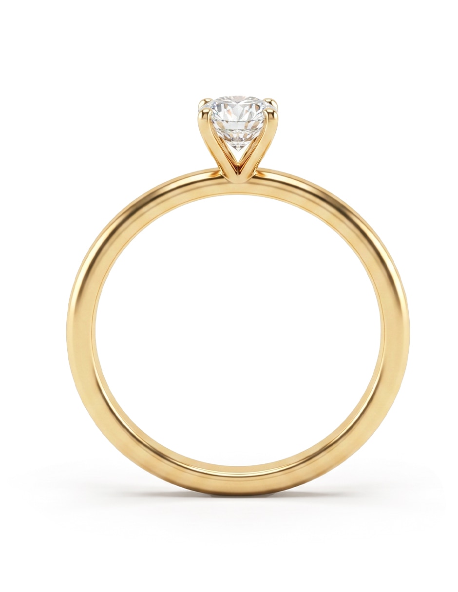 Anillo de compromiso de oro 14 k 4