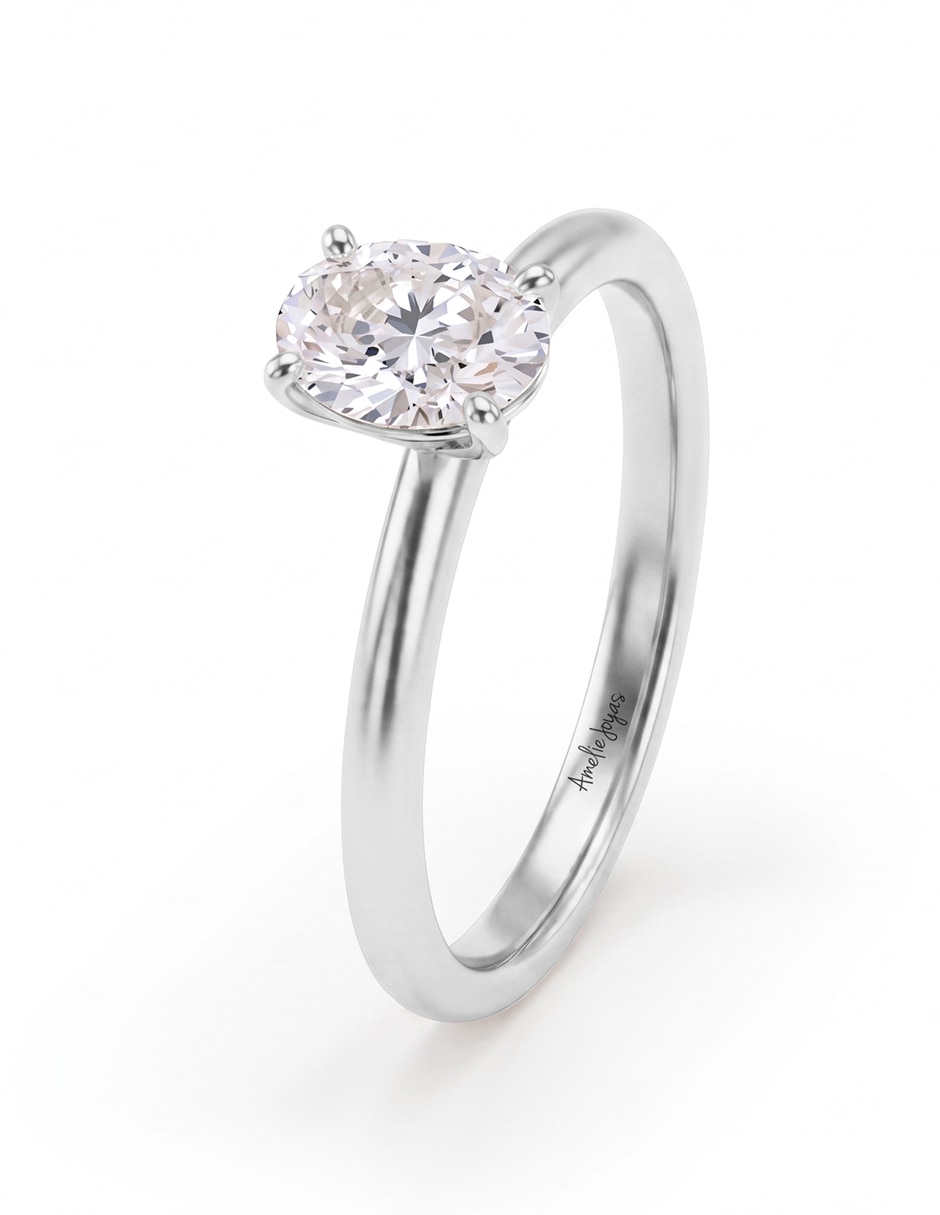 Anillo de compromiso de oro 18 k 2