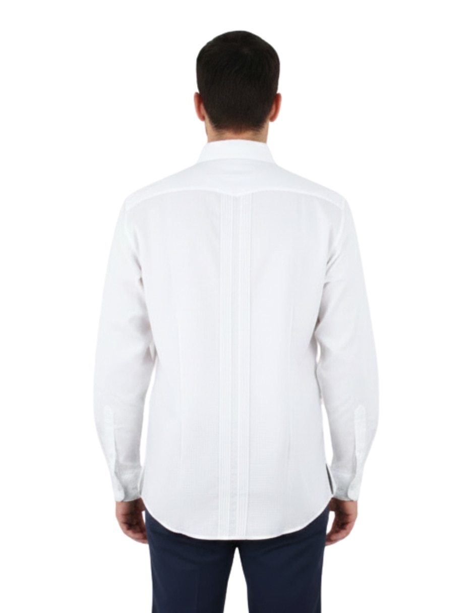 Guayabera manga larga para hombre 3