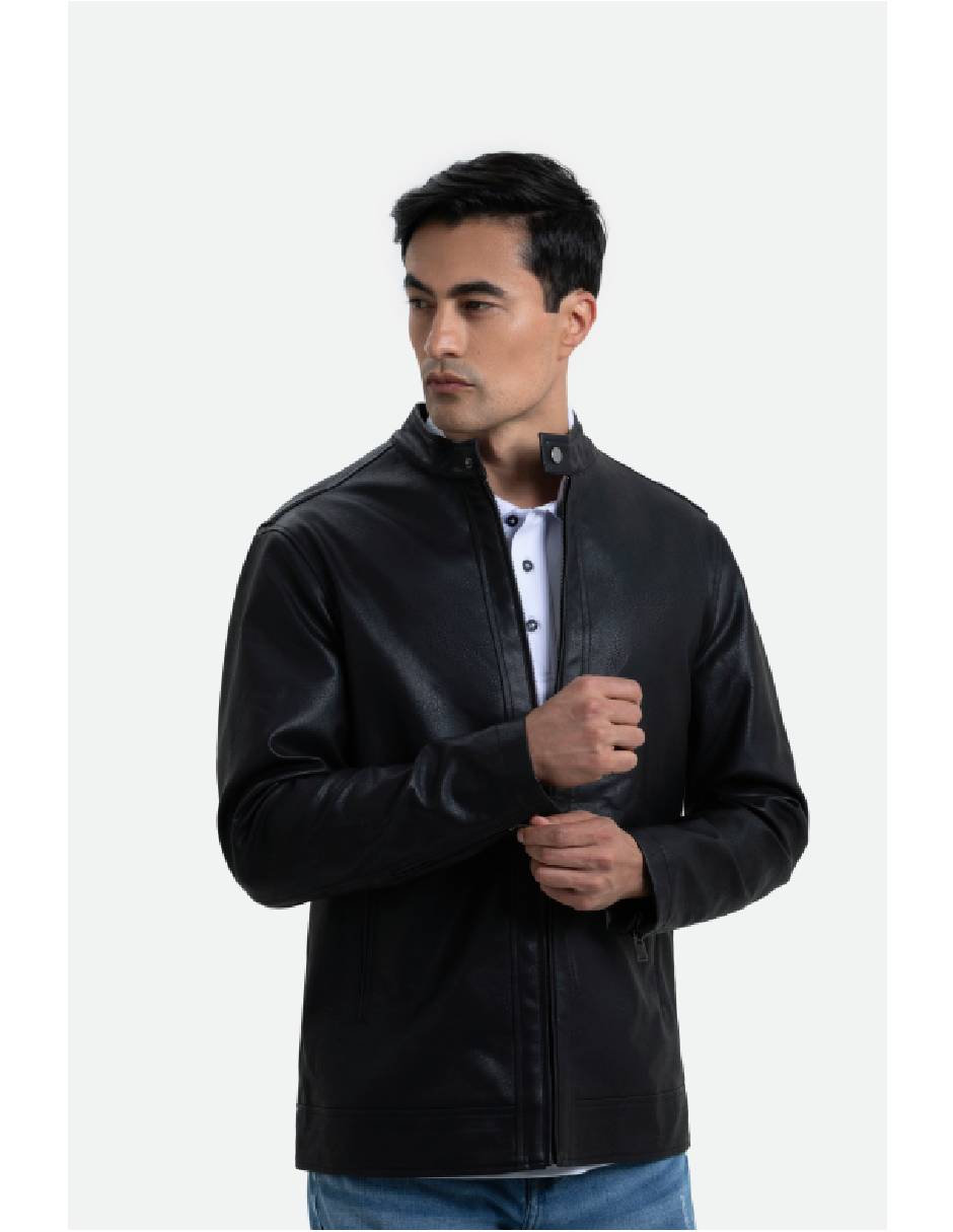 Chamarra casual con bolsillos para hombre