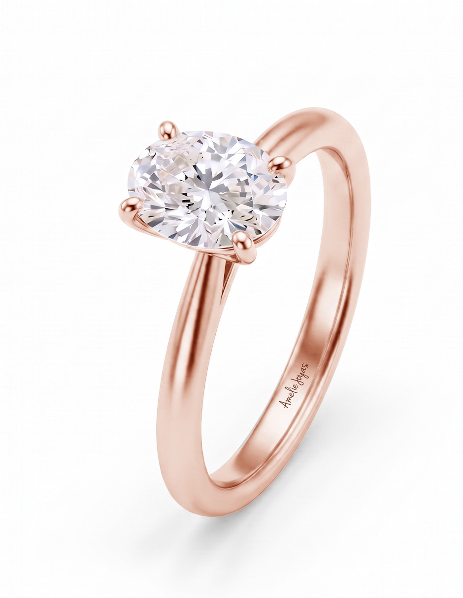 Anillo de compromiso de oro 14 k 2