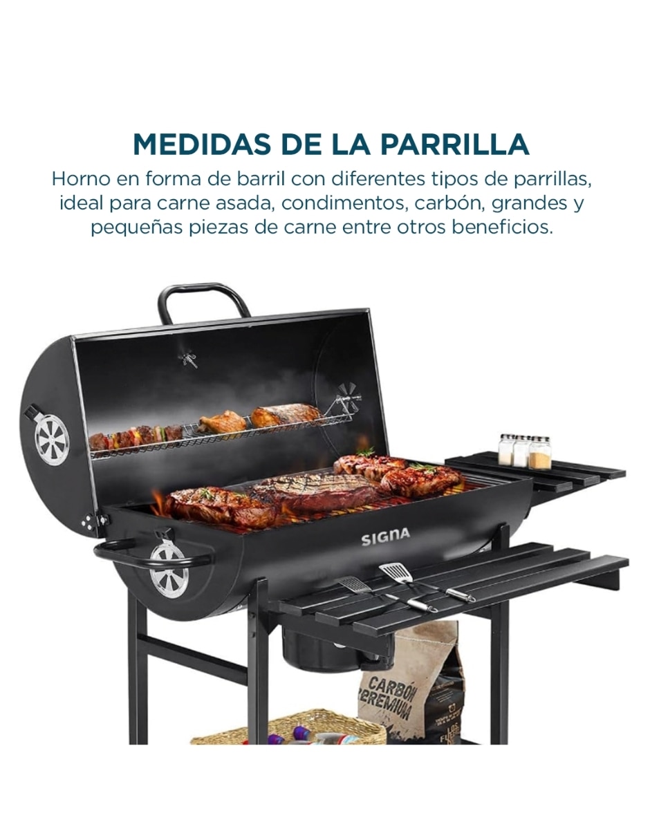 Asador de carbón Ghaliet ASA-BAR-76 de acero