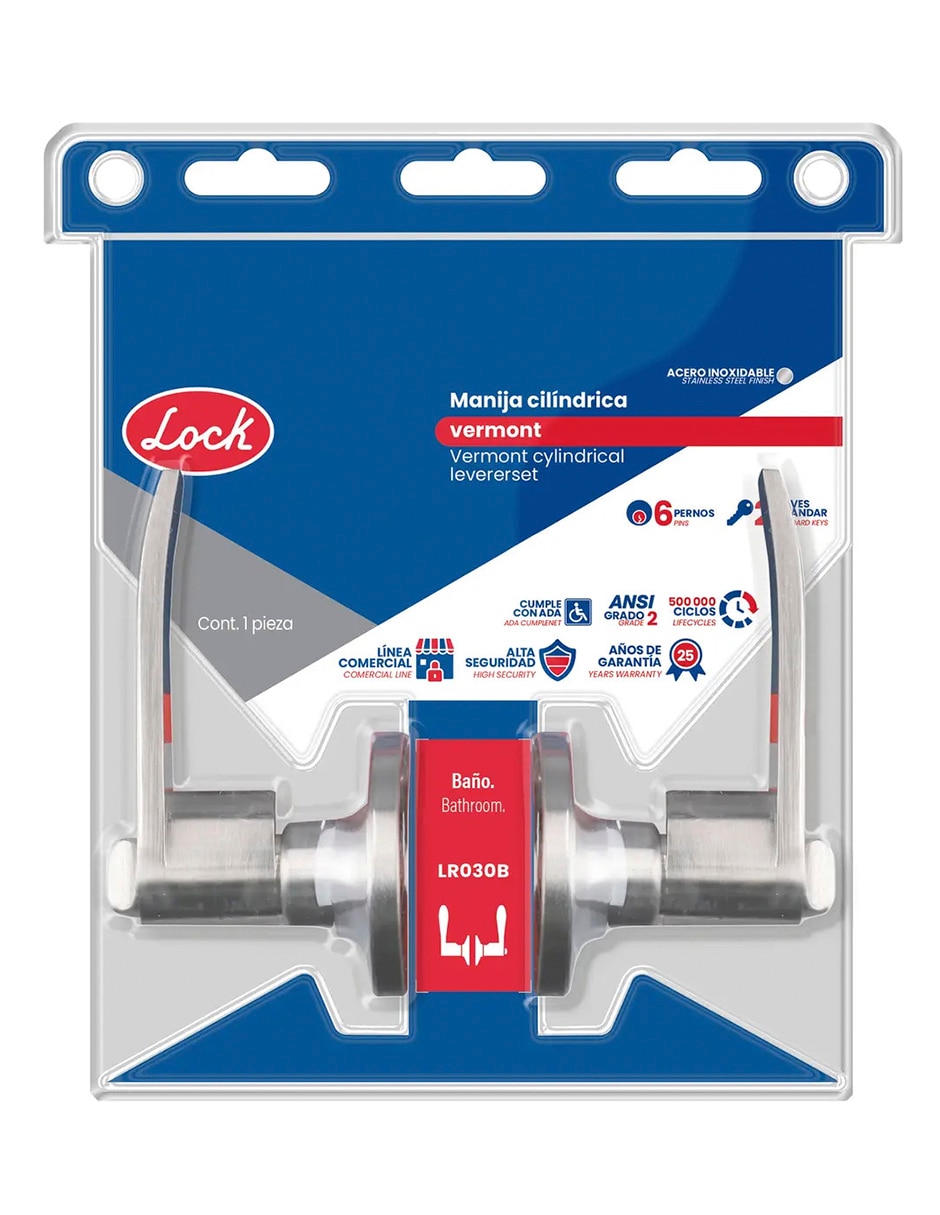 Cerradura empotrar LR030B de derecha e izquierda 2