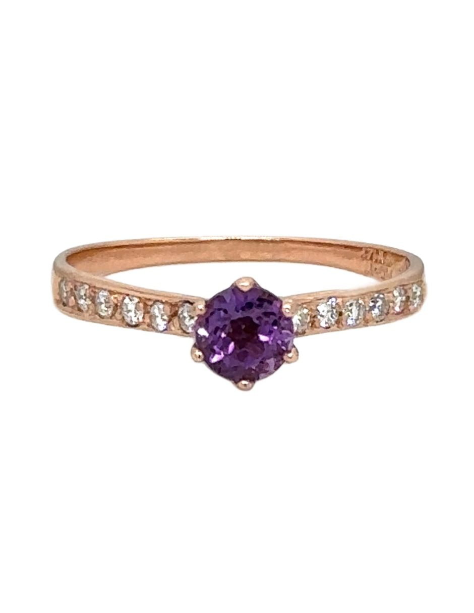 de (si aplica) Redondo IDC JULIO2026 No aplica 14 k de Oro rosa Amatista y diamante Brillante