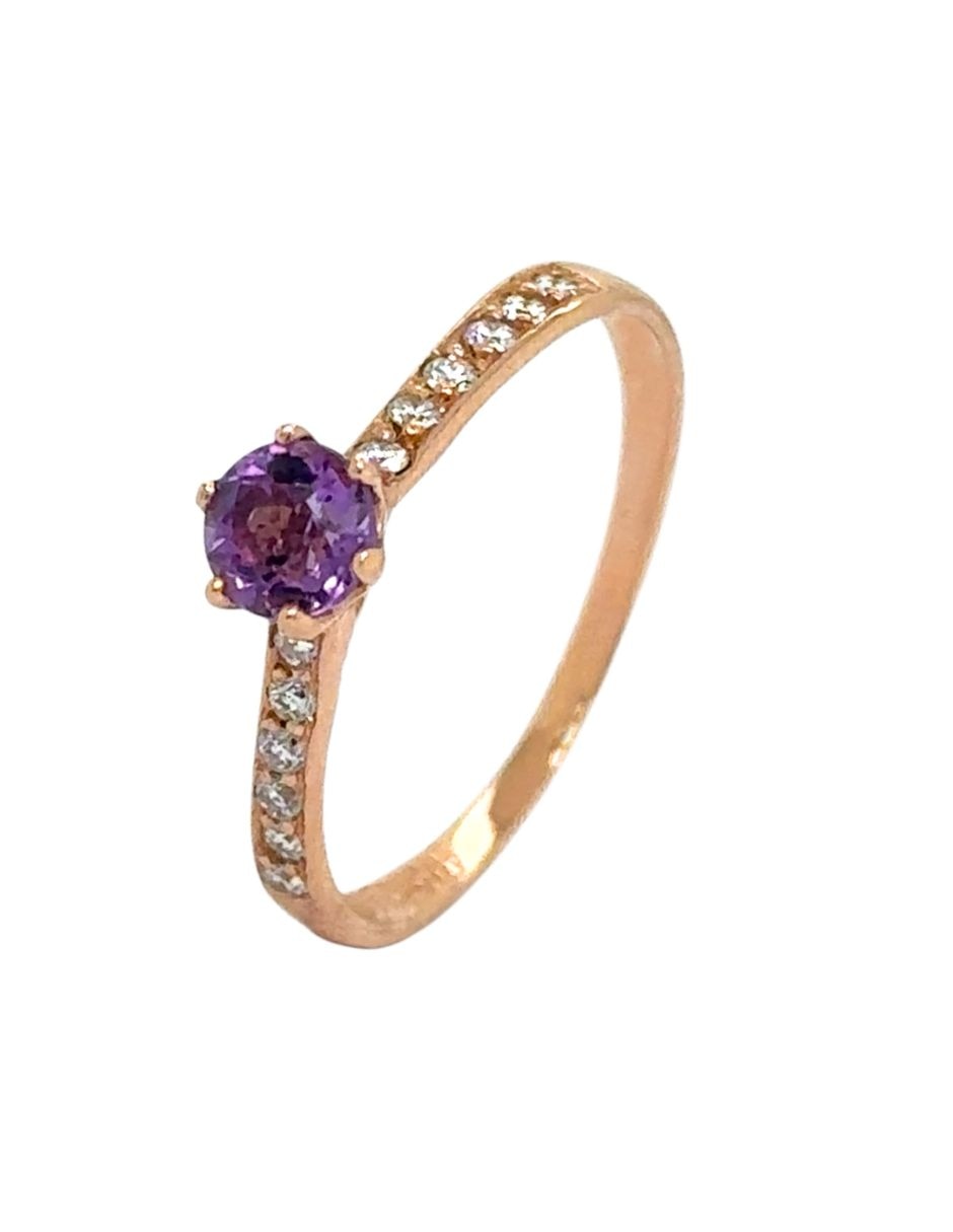 de (si aplica) Redondo IDC JULIO2026 No aplica 14 k de Oro rosa Amatista y diamante Brillante