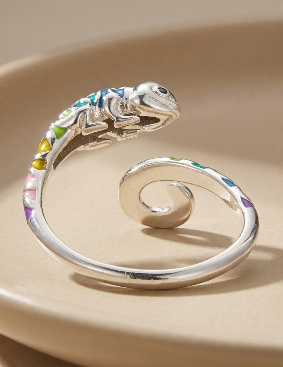 Anillo De animal nature p 925 de plata pulido 3