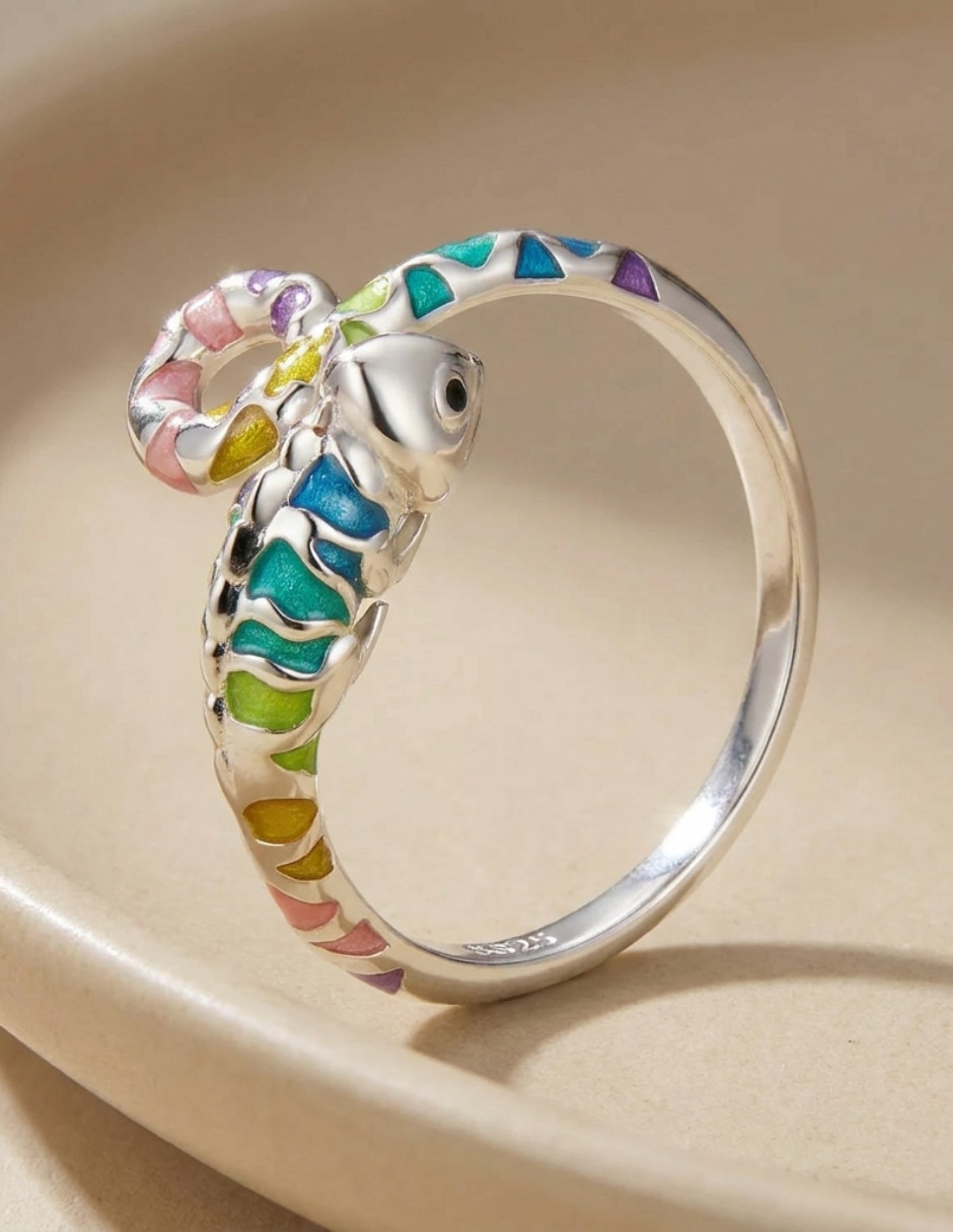 Anillo De animal nature p 925 de plata pulido 6