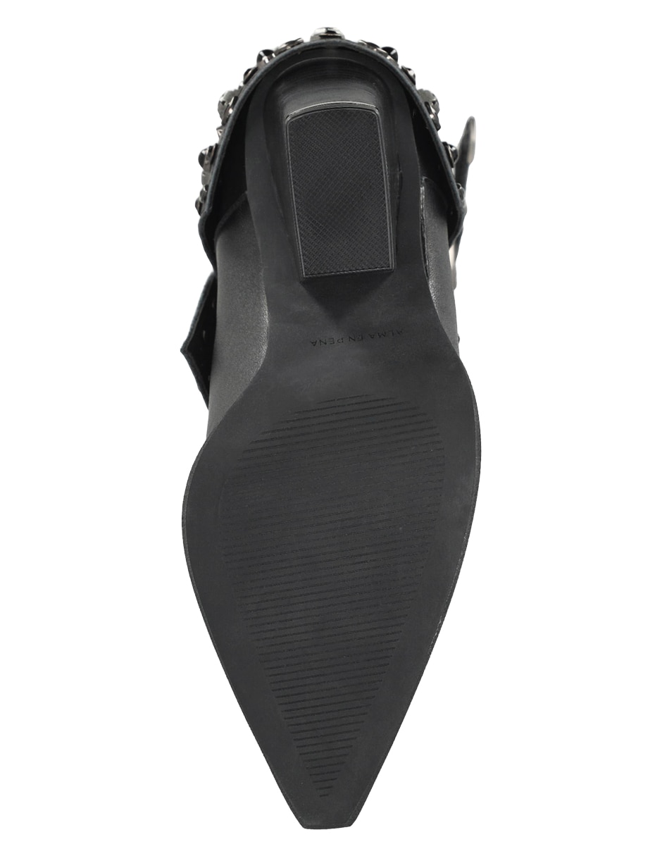 Bota abajo de la rodilla de piel para mujer 4