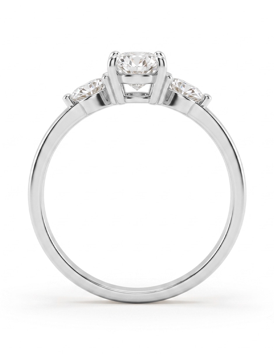 Anillo de compromiso de oro 18 k 4