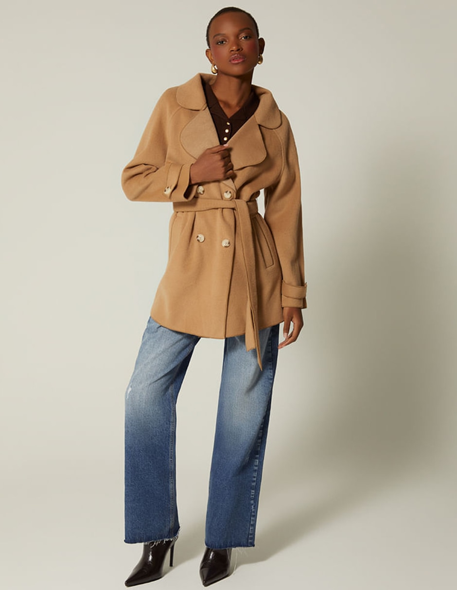 Gabardina con bolsillos para mujer 2