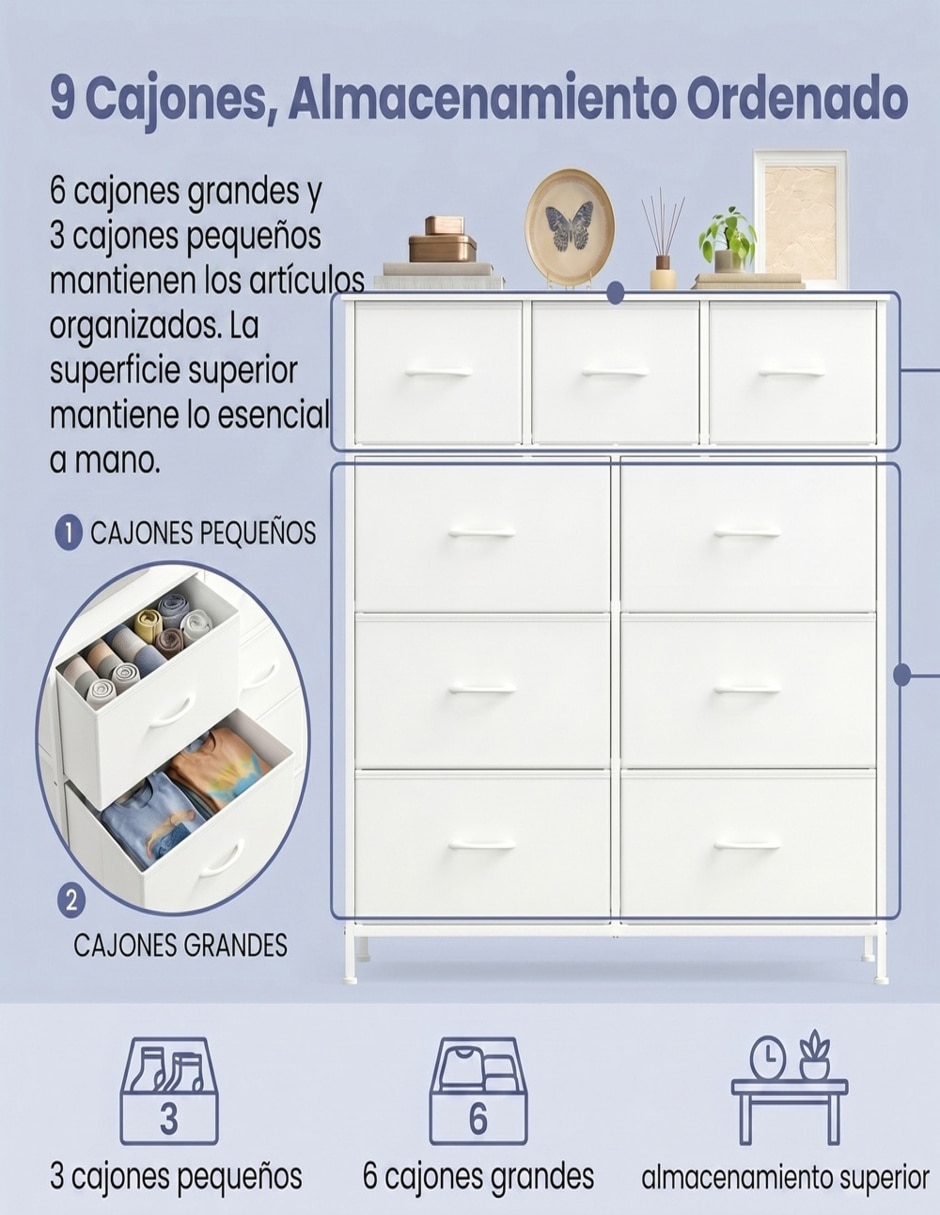 Cómoda Bellah de acero 6