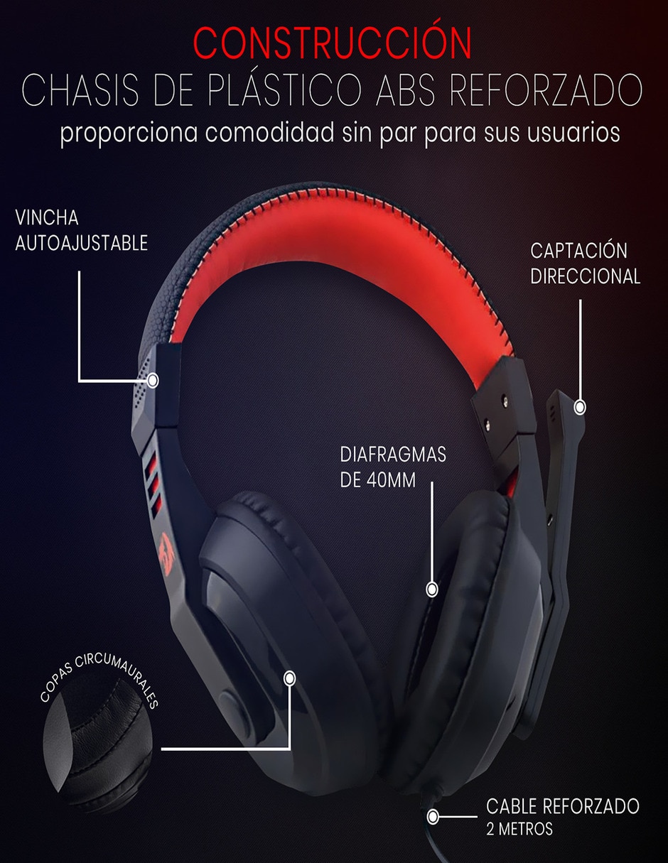 Audífonos gamer alámbricos H120 Ares 3