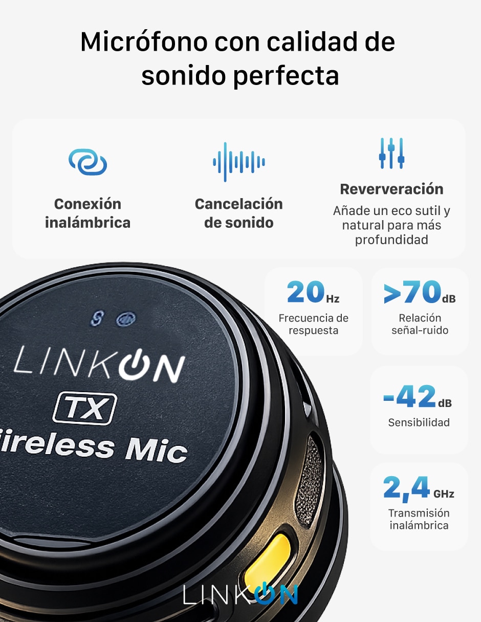 Micrófono Mik-One Conexión inalámbrica 7