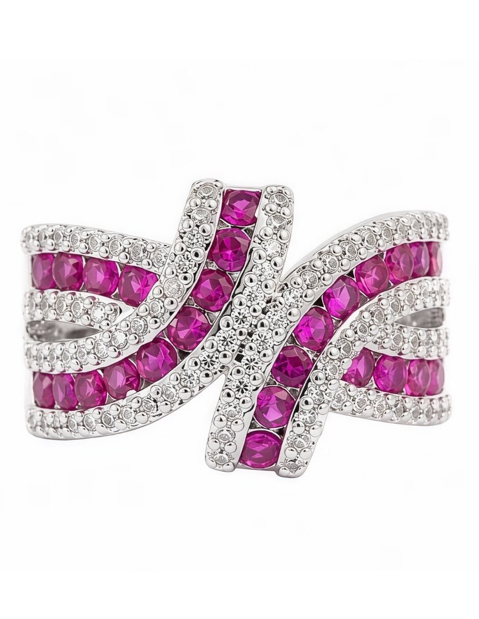 Anillo de nudo yoiko cobalta zirconia