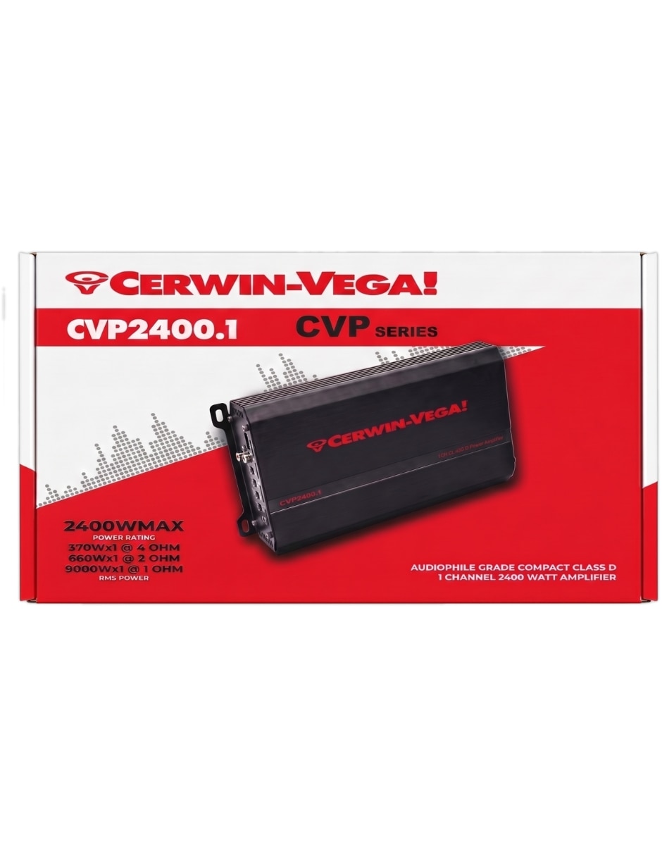 Amplificador Cerwin Vega CVP2400.1 de 0.2-6.0 V