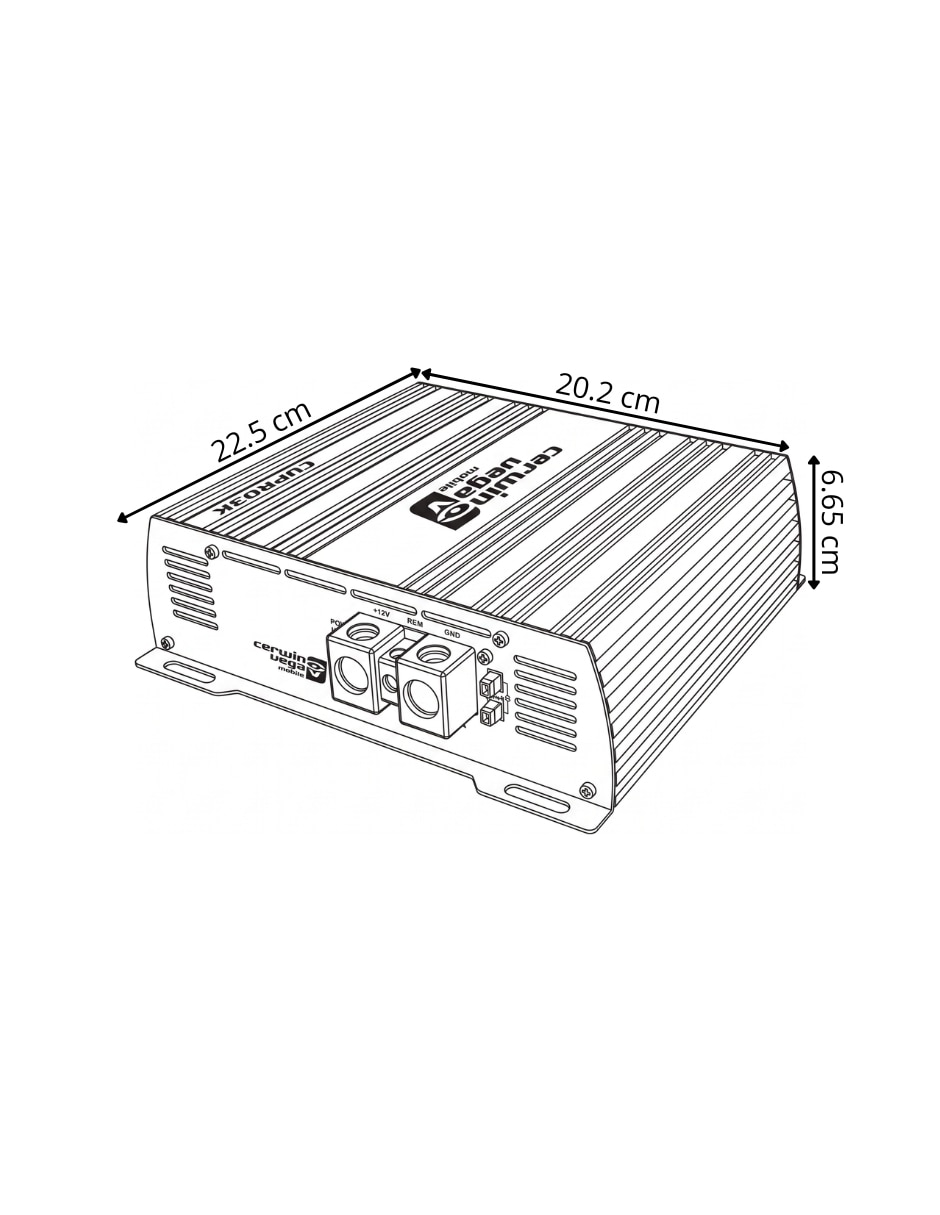 Amplificador Cerwin Vega CVPRO3K de 0.2-6.0 V