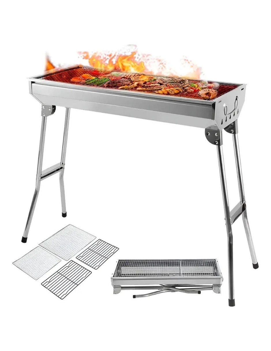Asador Carbón ASA-REC-73 de acero inoxidable
