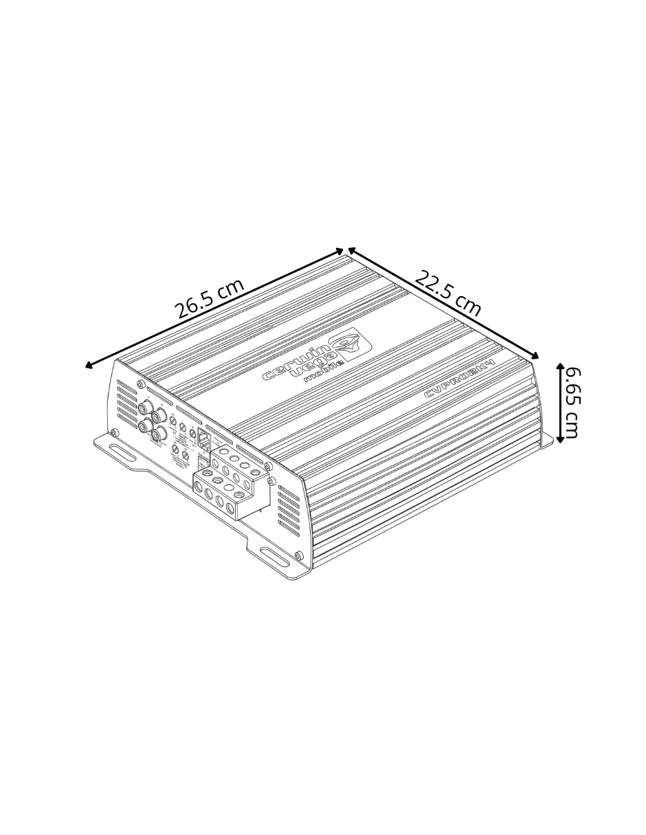 Amplificador Cerwin Vega CVPRO2K4 de 0.2-6.0 V