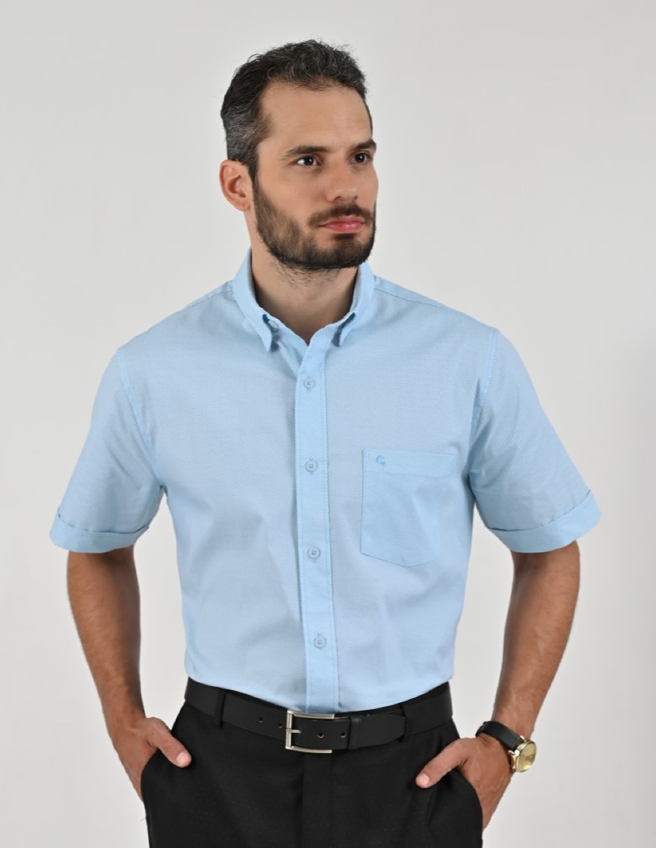 Camisa casual manga corta para hombre