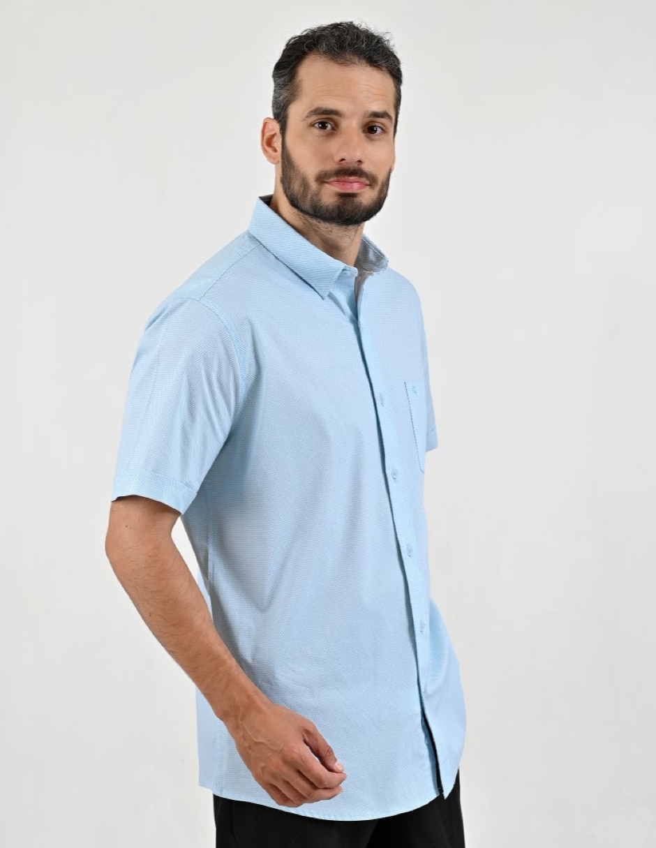 Camisa casual manga corta para hombre 7
