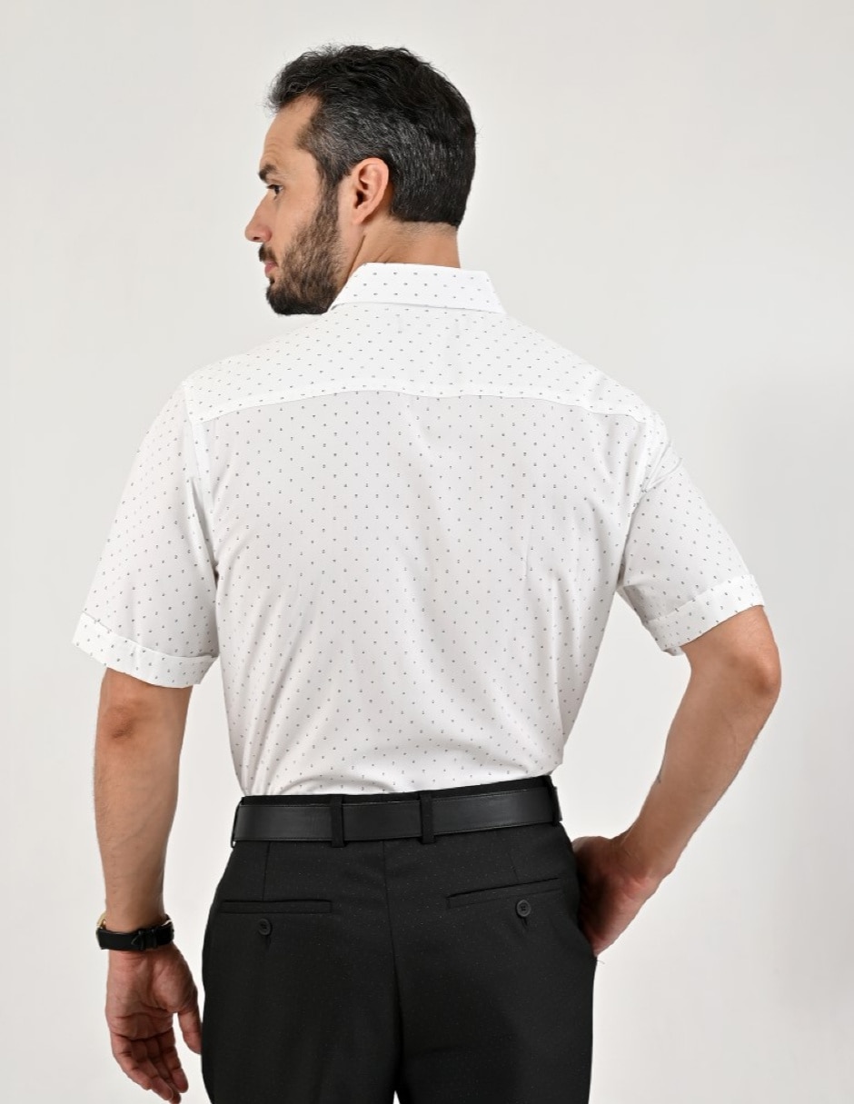 Camisa/Sobrecamisa Casual Primavera - Verano de (si aplica) Bambú y poliéster manga Corta para hombre 2