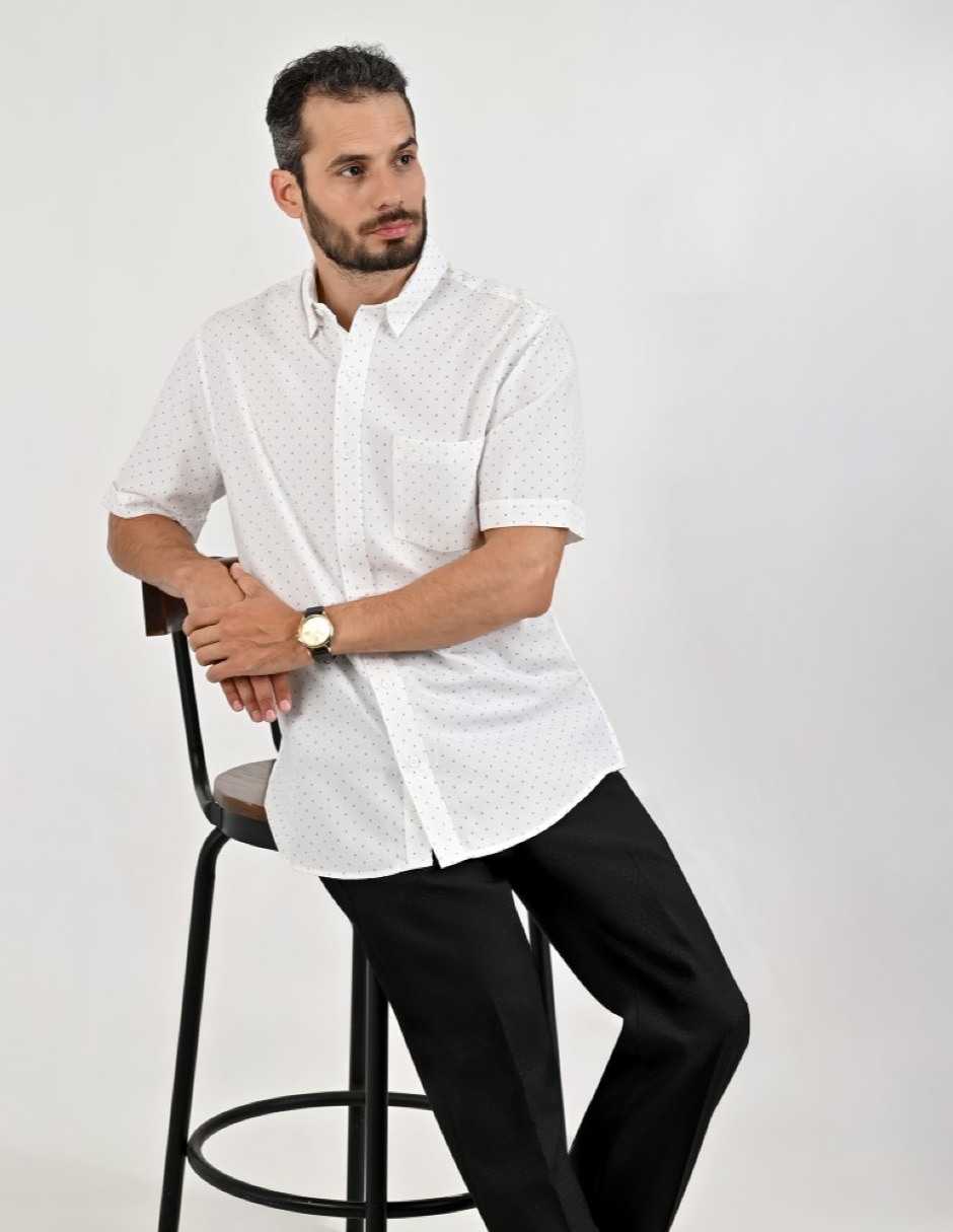 Camisa/Sobrecamisa Casual Primavera - Verano de (si aplica) Bambú y poliéster manga Corta para hombre 4