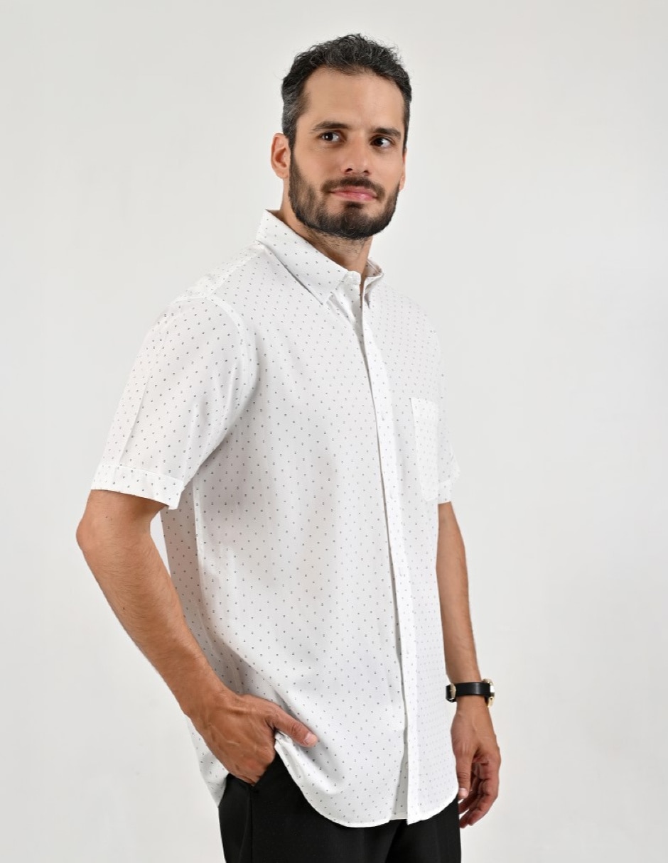 Camisa/Sobrecamisa Casual Primavera - Verano de (si aplica) Bambú y poliéster manga Corta para hombre 7