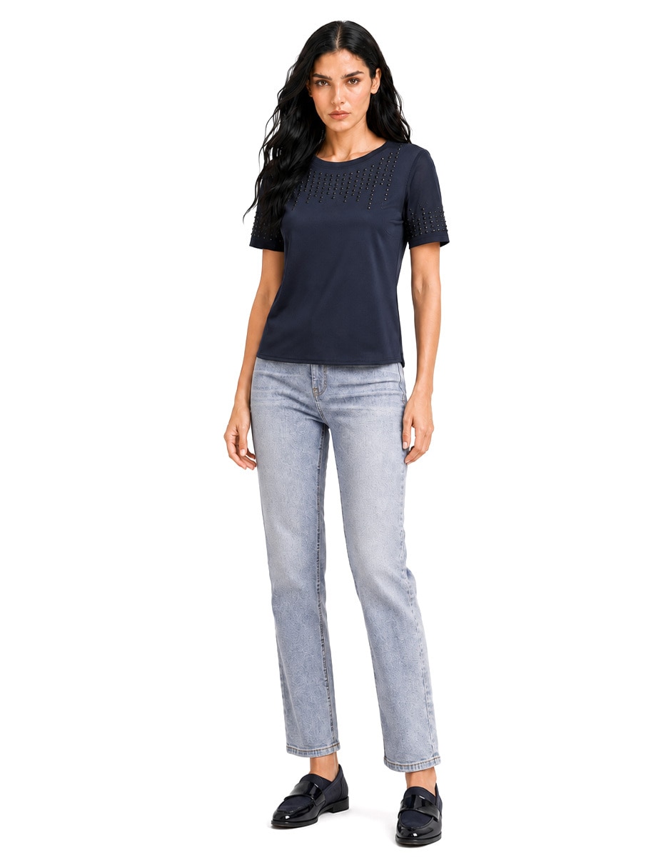 Blusa manga corta para mujer 4